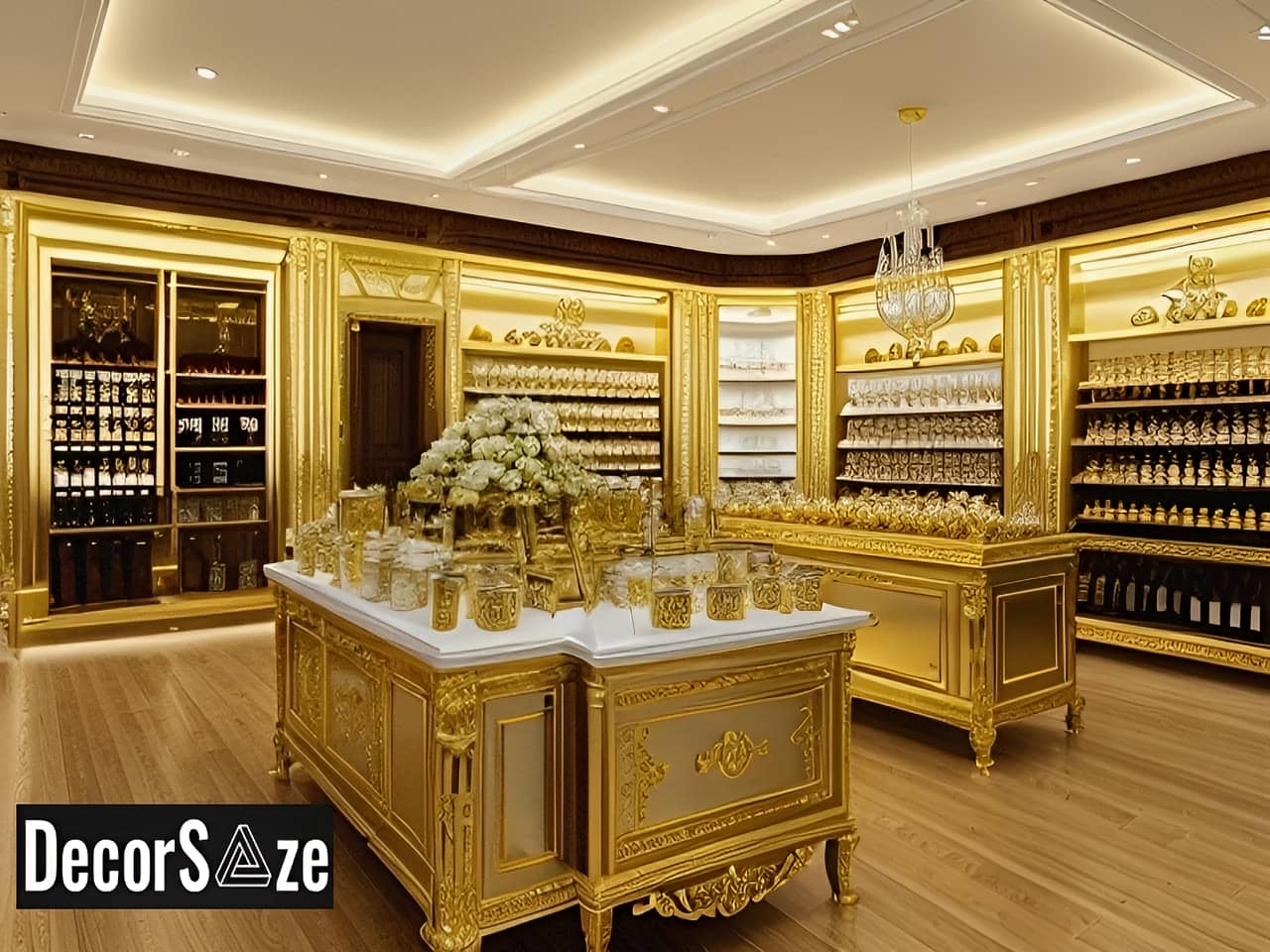 طراحی دکوراسیون اکسسوری طلایی
