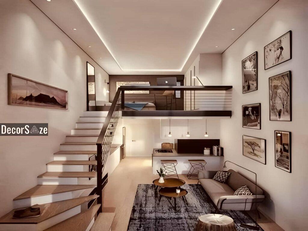 نمونه دکوراسیون پذیرایی دوبلکس