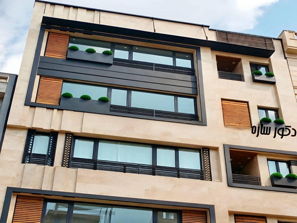facade-decoration-apartments-105 ایده های طراحی نمای ساختمان مدرن