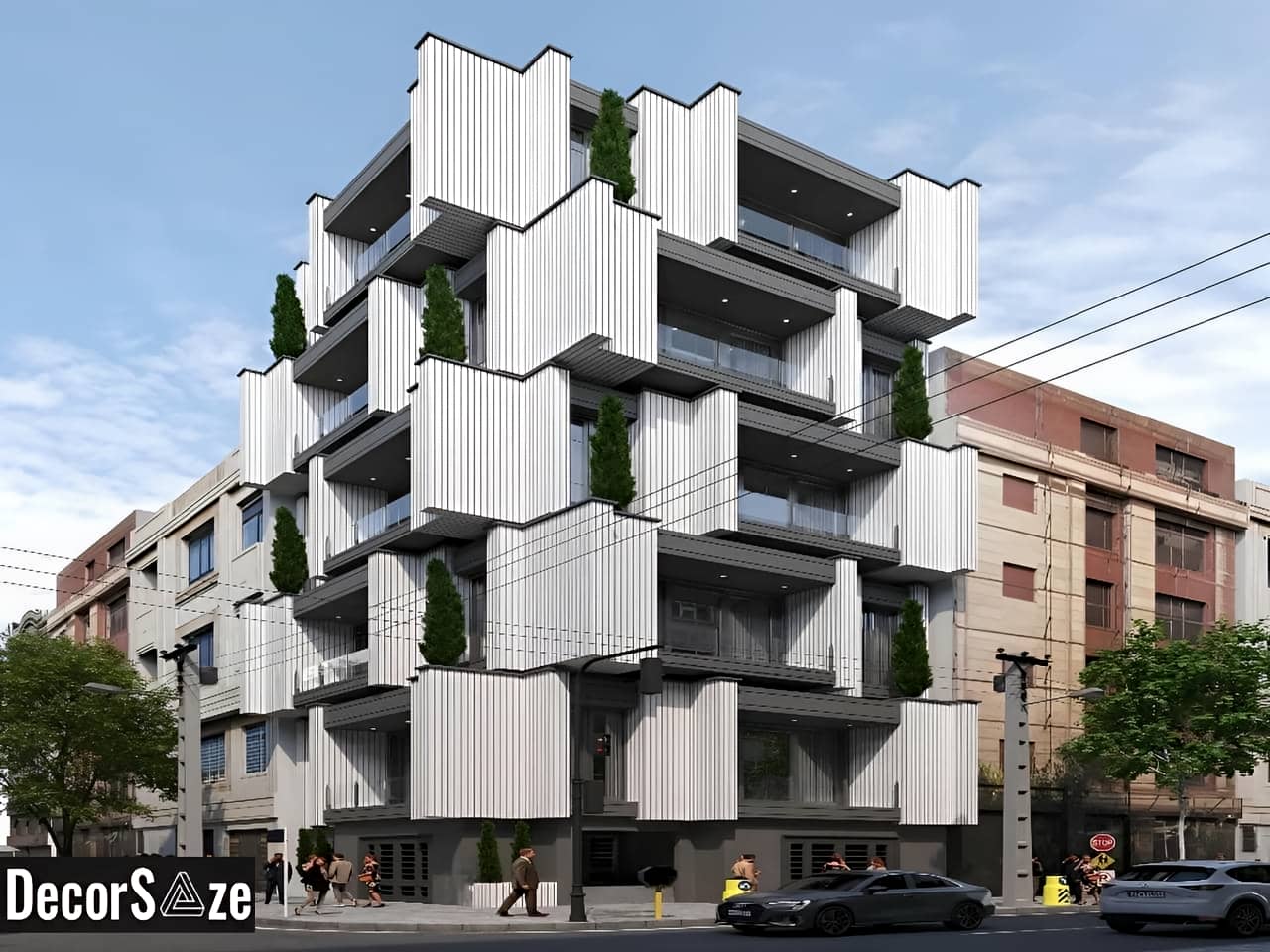 اجرای دکوراسیون نمای آپارتمان