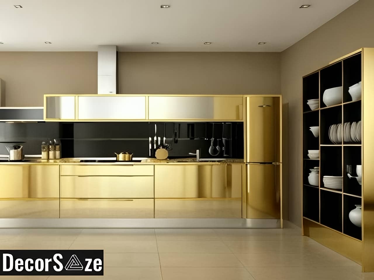 دکوراسیون آشپزخانه با کابینت چوبی