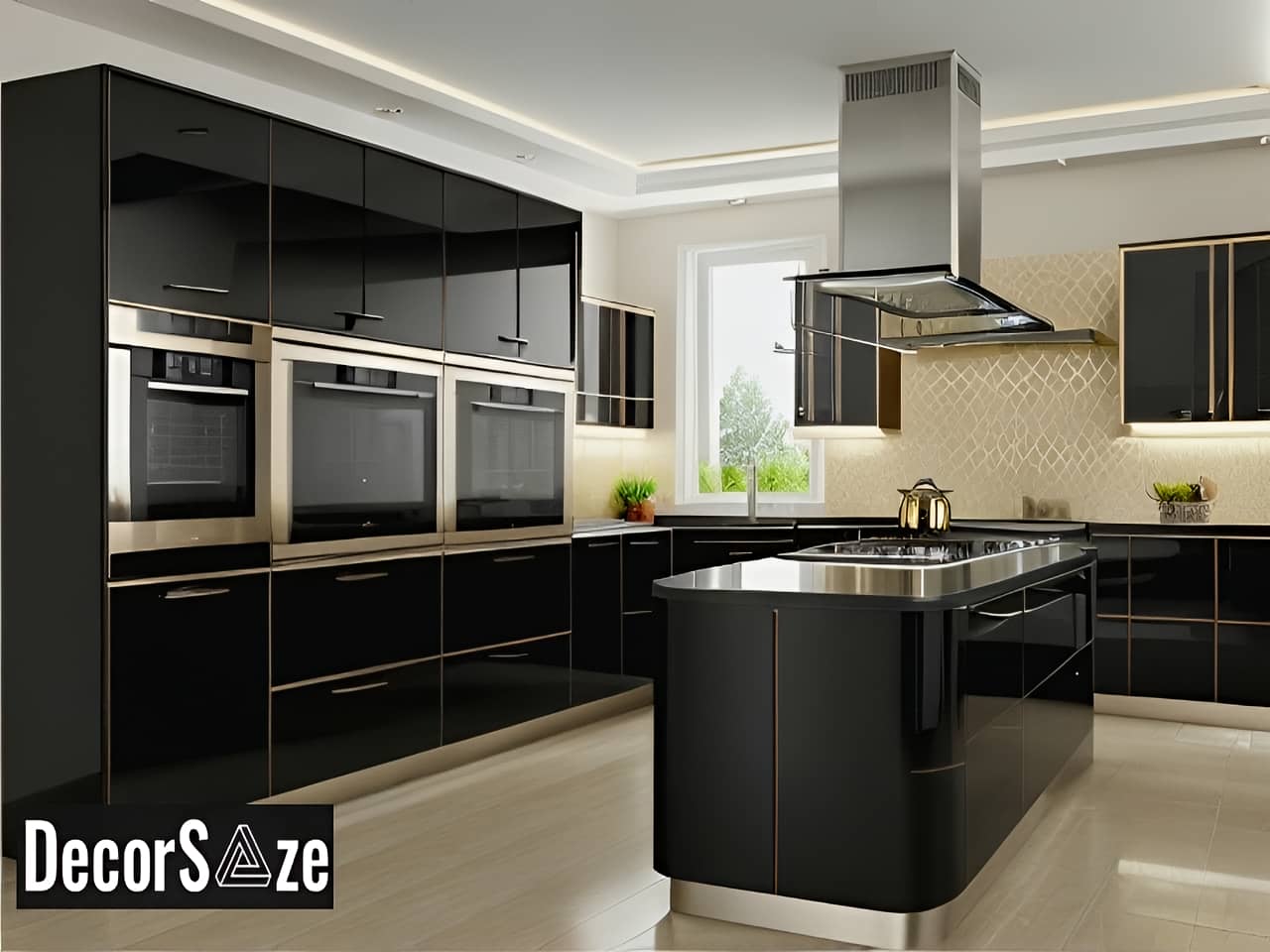 دکوراسیون آشپزخانه با کابینت سفید